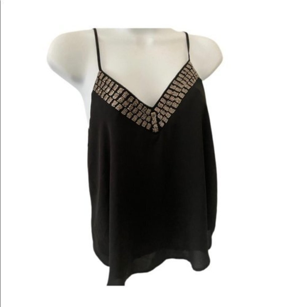Astr black top with silver embellishment